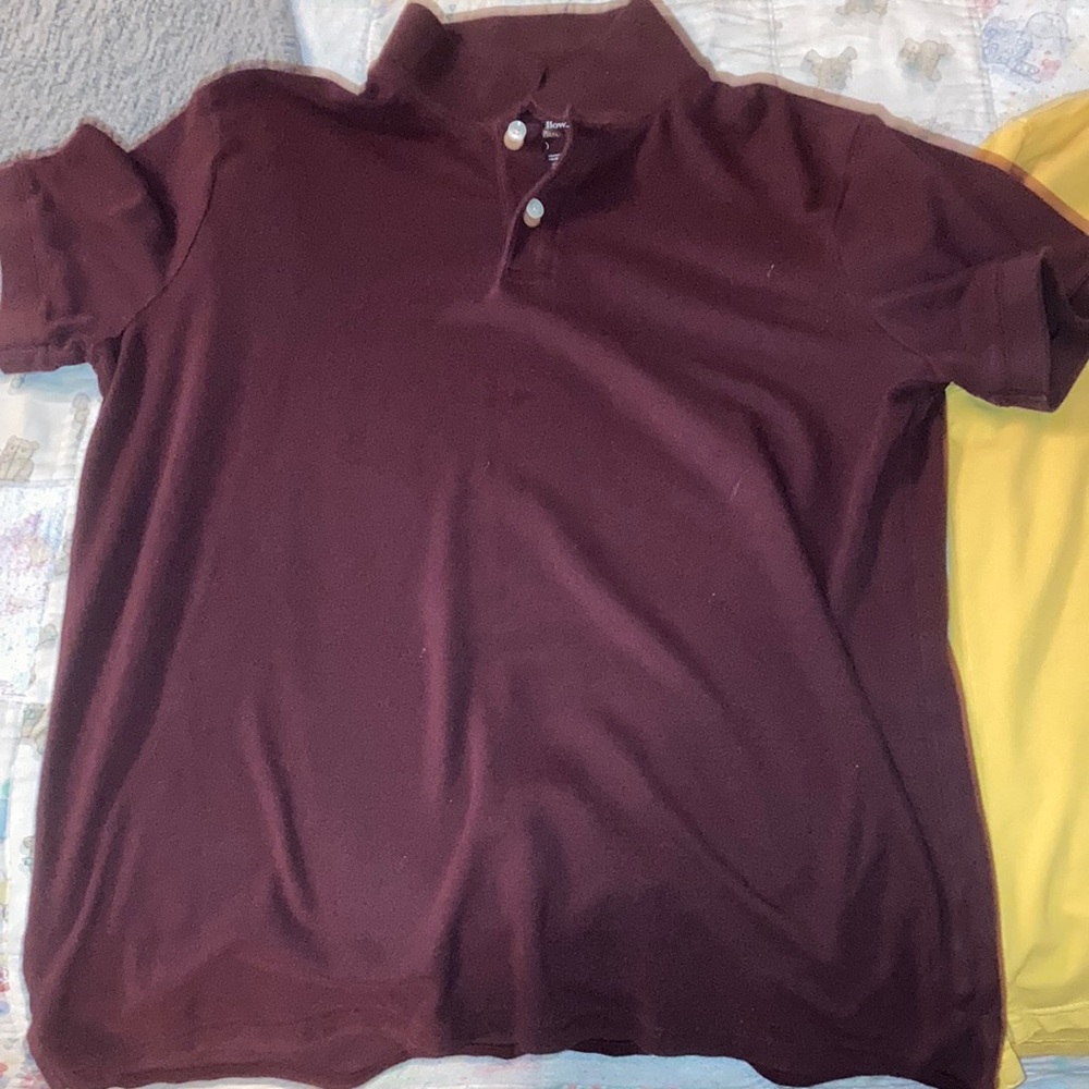 Good condition, men’s Large, goodfellow polo shirt, maroon from Target